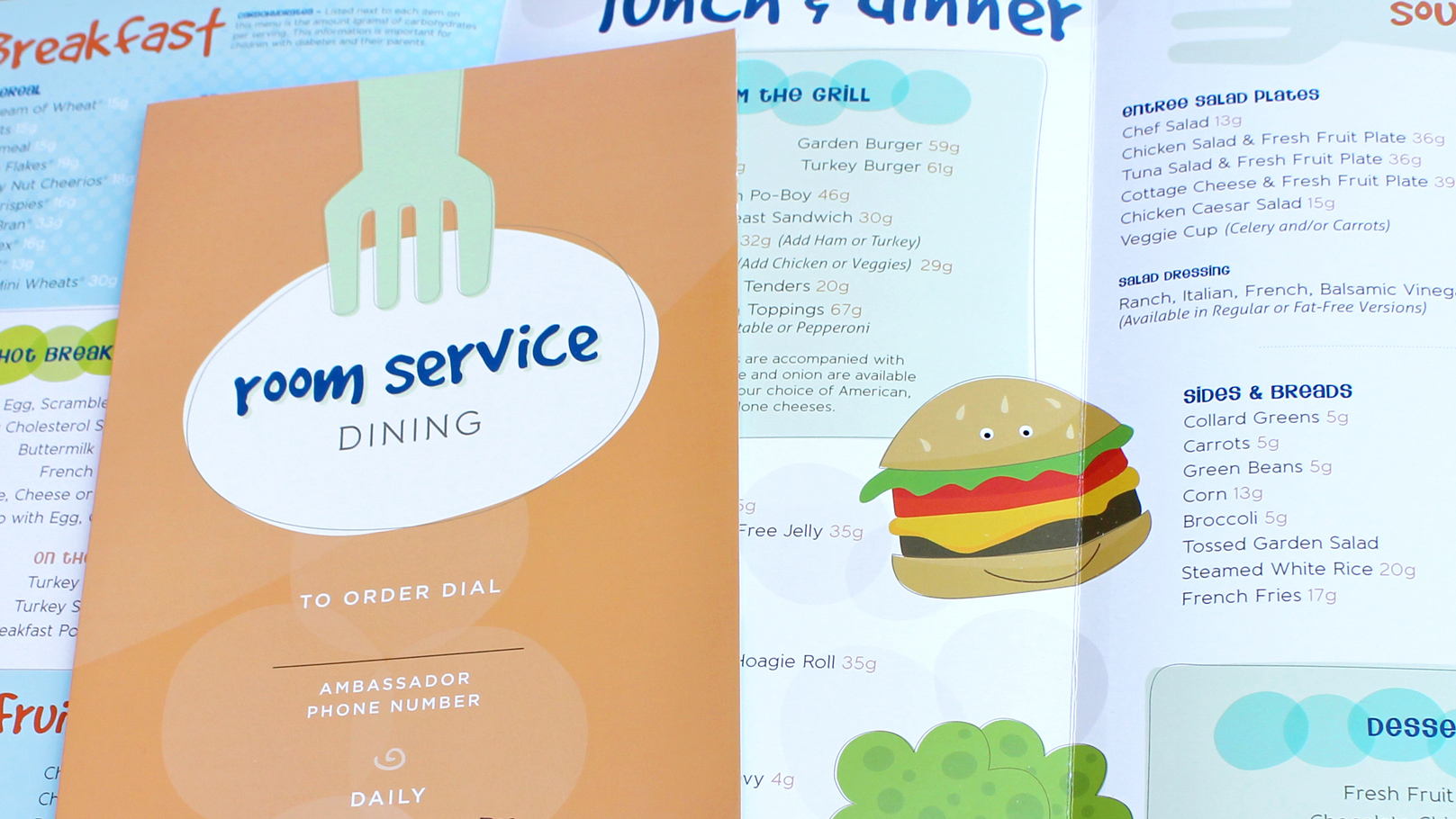 Our Lady of the Lake Children's Hospital Room Service Menu