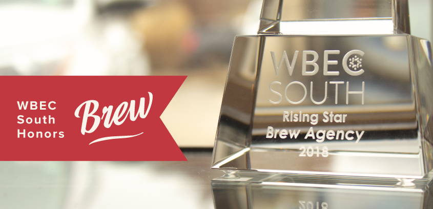 Brew Agency wins Regional Award from WBEC South for Growth & Innovation in Business