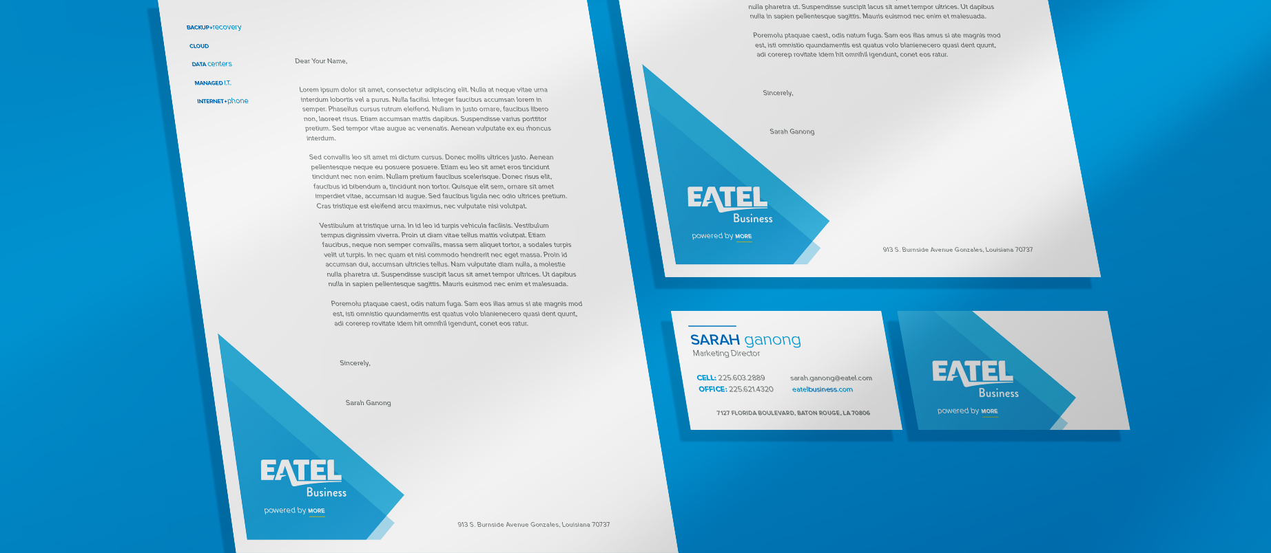 Technology B2B marketing campaign for Eatel fiber network