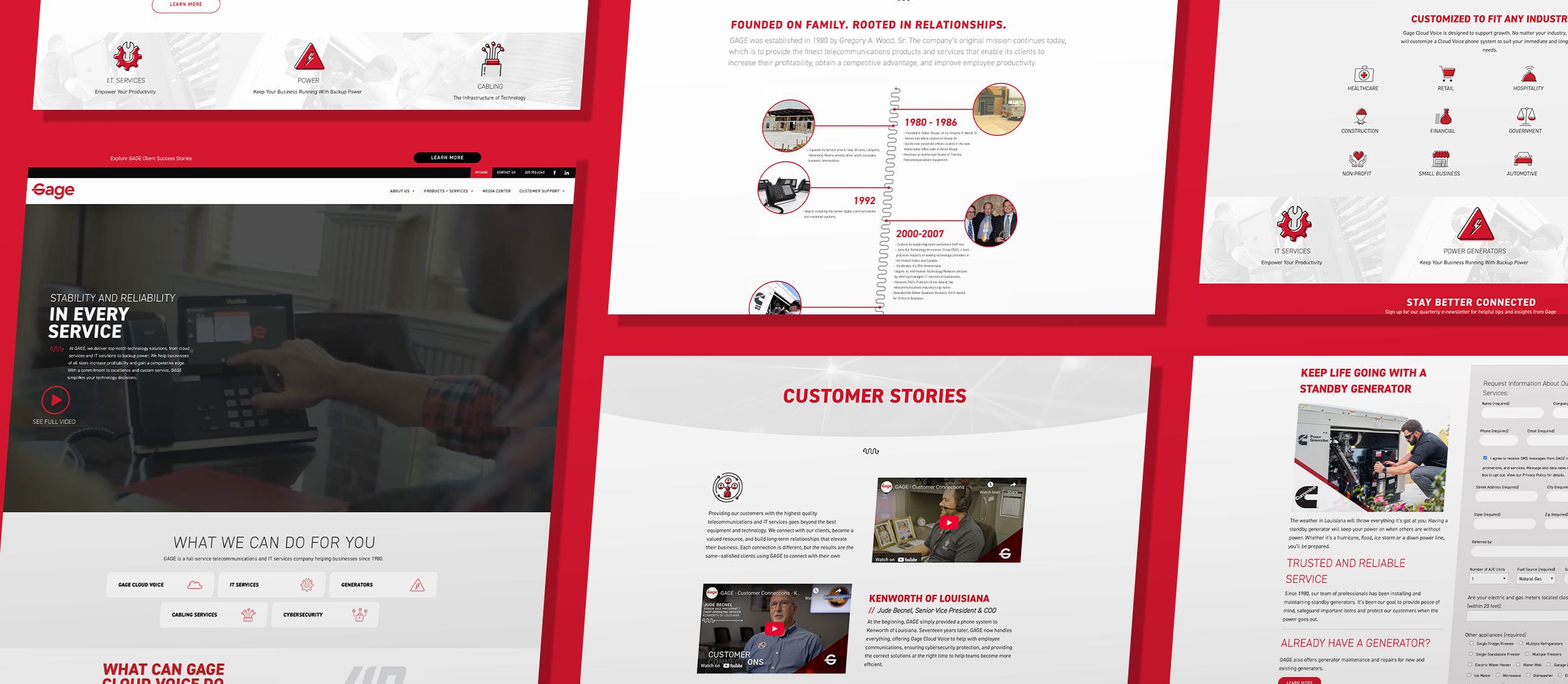 Technology B2B marketing campaign for GAGE web and social media