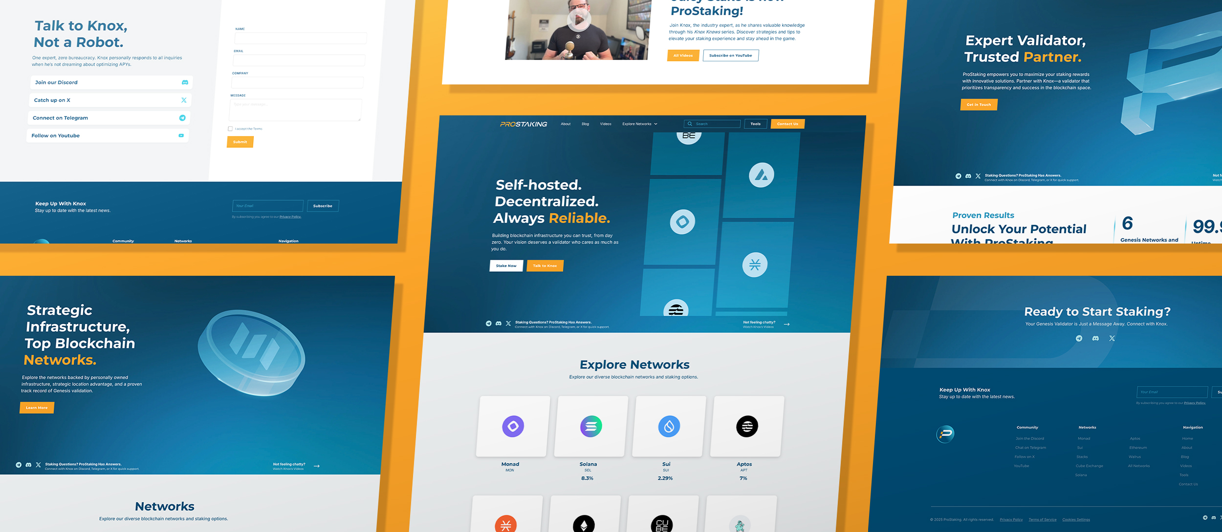 Technology B2B marketing brand redesign for ProStaking blockchain